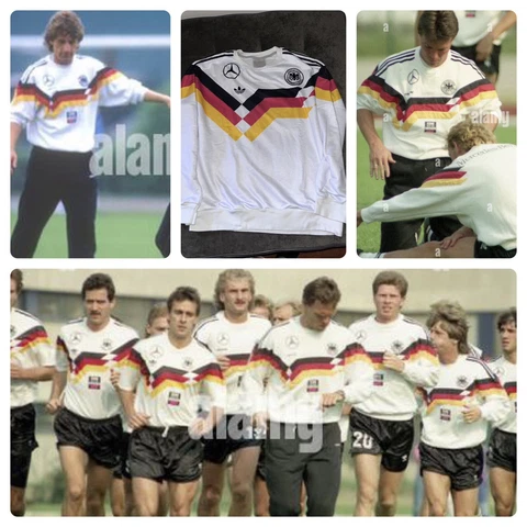 Rare VTG 1990 Adidas Germany Mens Soccer National Team Trefoil Pullover Medium Cover