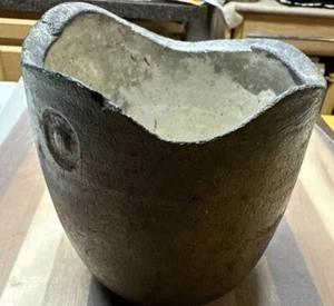 Alte KERAMIK VASE MIT KIRSCHSTEMPEL HANDGEFERTIGT 5" hoch - Bild 1 von 5