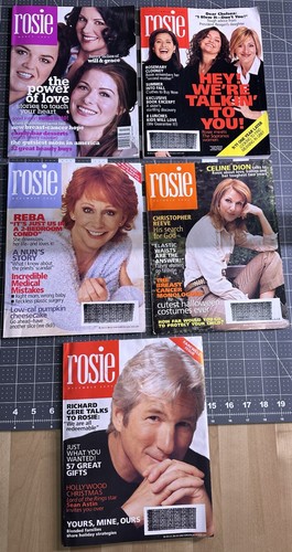 Vintage Rosie O’Donnell Magazine 2002 LOT of 5 ROSIE MAGAZINE Celine Dion