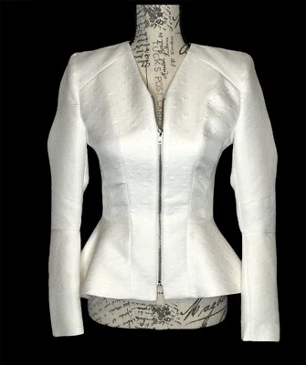 Nuevas con etiquetas Chaquetas Nordstrom River Island para mujer marfil talla 8 precio de venta sugerido por el fabricante $495 Foto 1 de 4