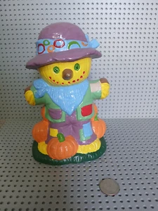Vintage Ceramic Mold Pumpkin Scarecrow Farmer Halloween Fall Decor - Picture 1 of 4