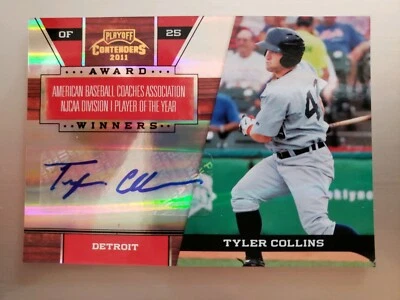 2011 PLAYOFF CONTENDERS TYLER COLLINS ROOKIE AUTO #'D 74/99. - Image 1 of 4