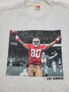 Homage Jerry Rice  Pay Homage TShirt Large 49ERS Super Bowl - Picture 1 of 5