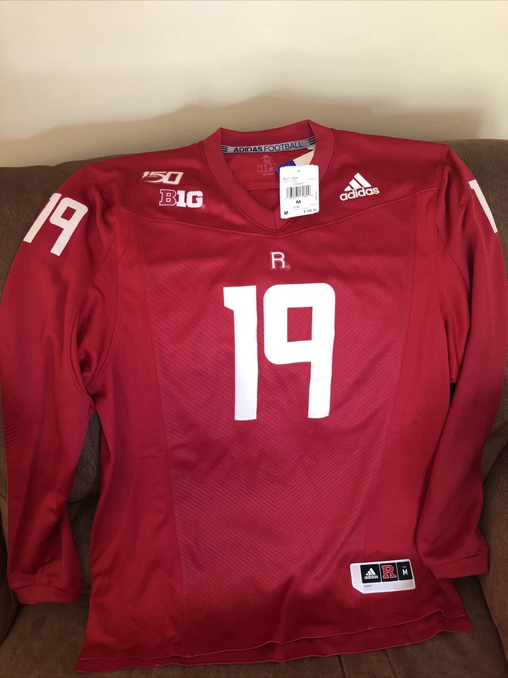 Adidas Football Jersey Men's M Scarlet Knights Rutgers Queensmen