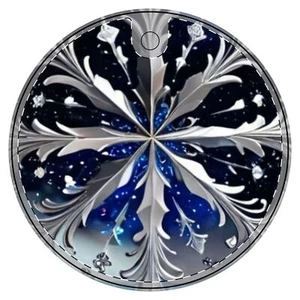 Galaktisches Blumen Keramik Ornament, Wohndeko, Weihnachtsdekoration, einzigartiges Geschenk, - Bild 1 von 2