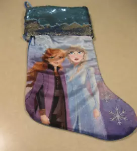 Disney FROZEN II Christmas Stocking Elsa Anna Flip Sequin Snowflakes Holiday - Picture 1 of 10
