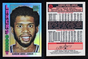 2001-02 Topps Chrome Reprints Refractor Kareem Abdul-Jabbar #8 HOF