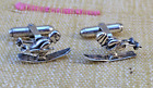Vintage Down-Hill Skiing Sterling Silver Cufflinks
