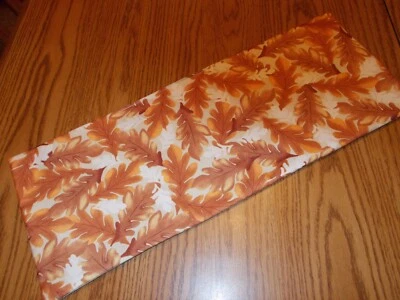 Decoración de hojas de roble otoño MINI corredor de mesa hecho a mano inodoro tanque Topper dorado beige tostado Foto 1 de 4