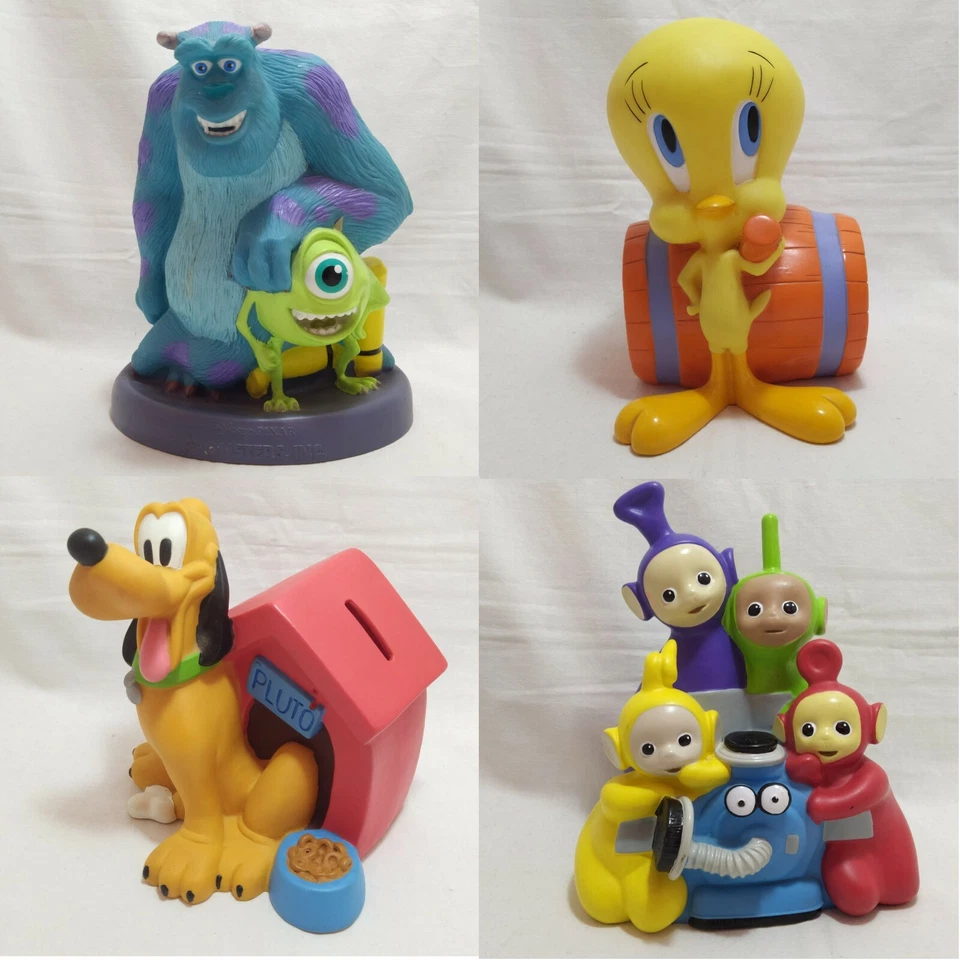 Salvadanaio Originale Bullyland Vintage '90 Walt Disney WARNER BROS TELETUBBIES - Immagine 1 di 1