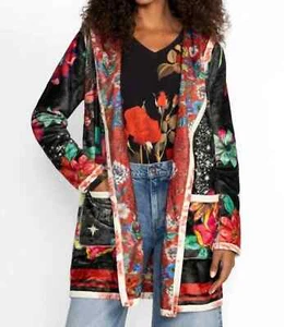 💕$230 JOHNNY WAS JOAN STARRY REVERSIBLE SHERPA HOODIE JACKET PETITE MEDIUM - Picture 1 of 5