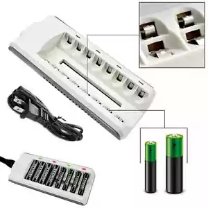 Cargador de batería de 8 ranuras EBL para baterías recargables Ni-MH Ni-CD AA AAA - Imagen 1 de 19