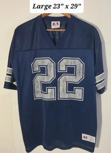 Vintage 90s Logo Athletic NFL Dallas Cowboys Emitt Smith #22 Large Jersey Made/USA - Bild 1 von 7