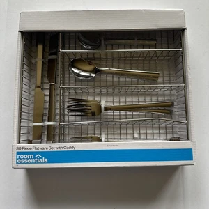 Room Essentials 30-teiliges Besteckset mit Caddy Küchenutensilien - Bild 1 von 9