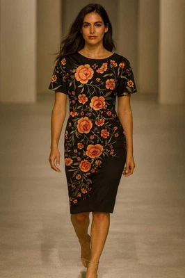 Asos Women's Floral Midi Dress Size 14 UK - image 1 of 4