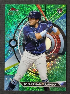 2023 Topps Finest #47 Jonathan Aranda Green Speckle Refractor /125 RC (Creased) - Picture 1 of 2