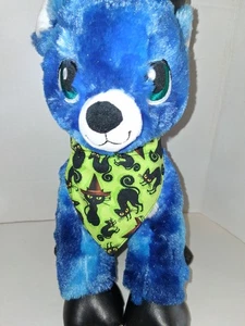 Kleiner Hund Halloween Bandana Schlupfhalsband Handarbeit grün schwarz Katzen Hexe - Bild 1 von 4