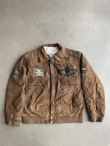 David Moore Leather Aviator Jacket - Picture 1 of 11