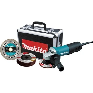 Makita 7,5 amperios con cable 4-1/2 pulgadas Amoladora Interruptor de Paleta con Estuche de Aluminio, Hoja - Imagen 1 de 6