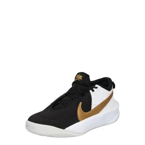 NUEVO CON ETIQUETAS Nike Niños Hustle Escuela Primaria Zapatos de Baloncesto Negro/Blanco/Dorado-Talla 6.5 - Imagen 1 de 3