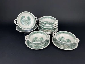 Villeroy & Boch Burgenland taza de sopa verde + platillo plato de sopa 6 piezas #1 - Imagen 1 de 17