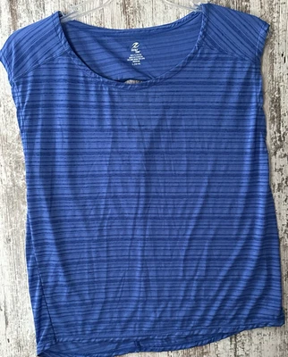 Camiseta sin mangas ligera ENERGY ZONE para mujer talla L azul ropa deportiva sin mangas a rayas Foto 1 de 4