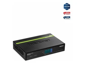 TRENDnet 5-Port Gigabit PoE+ Switch, 31 W PoE Budget, 10 Gbps Switching - Picture 1 of 5