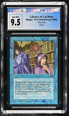 LIBRARY OF LAT-NAM Alliances Rare CGC 9.5 Gem Mint Vintage MTG [Nostalgium] - Image 1 of 2