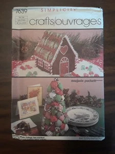 Simplicity Christmas Crafts #7639 SIN CORTAR - 1986 patrón de costura corona, medias, - Imagen 1 de 1