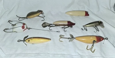 Lote de señuelos guerreros Heddon Paw Paw Creek Chub South Bend Minnows cebos GE's Foto 1 de 3