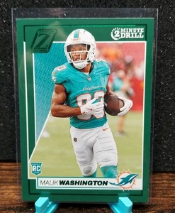 Malik Washington RC 2024 Panini Zenith Green 2 Minute Drill #172 Dolphins - Picture 1 of 2