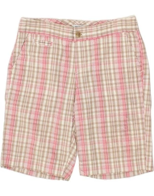 DOCKERS Womens Chino Shorts US 8 Medium W30 Pink Check Cotton BK02 - Image 1 of 4