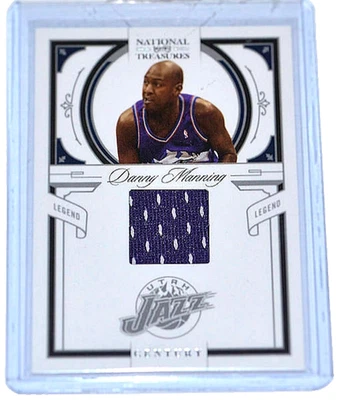 DANNY MANNING 2010 NATIONAL TREASURES CENTURY PURPLE UTAH JAZZ Jersey Card 40/99 - Image 1 of 3