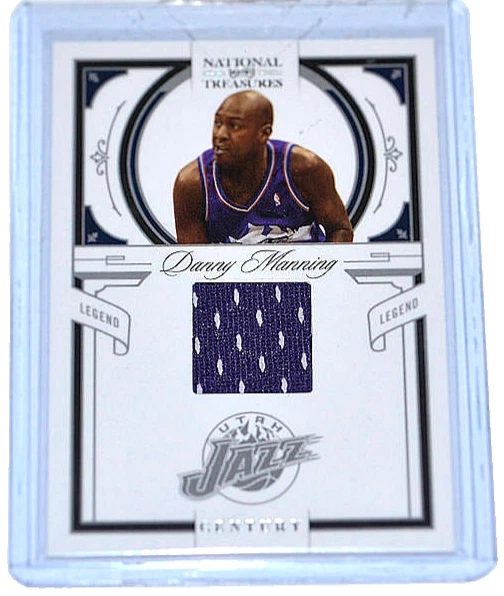 DANNY MANNING 2010 NATIONAL TREASURES CENTURY PURPLE UTAH JAZZ Jersey Card 40/99 - Image 1 of 3