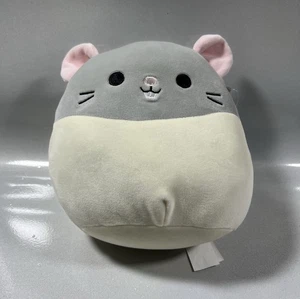 Nuevo con etiquetas Squishmallows 7.5" Rusty the Rat Peluche Gris Blanco 2023 Original Kellytoy - Imagen 1 de 5