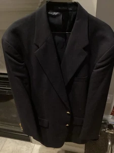Chaps Ralph Lauren Blazer Herren Schwarz Polyester Sportjacke Größe 44 L - Bild 1 von 7