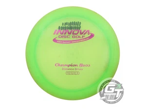 USED Innova Champion Boss 175g Lime Purple Foil Distance Driver Golf Disc - Picture 1 of 2