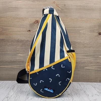 Kavu Cartera Bolso de Hombro Azul Amarillo Cuerda Eslinga Senderismo Mochila Cartera Bandolera Foto 1 de 4