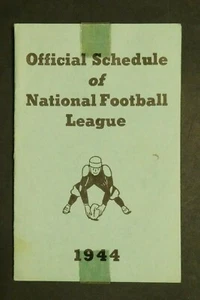 Official 1944 NFL Football Schedule - Picture 1 of 3