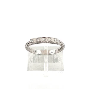 Vintage Platinum Diamond Ring Size 6.5 - Picture 1 of 9