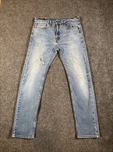 Levi's Men's 505 Jean Regular Fit Straight Leg 34x34 Worn Style Levi’s Work Jean - Picture 1 of 14