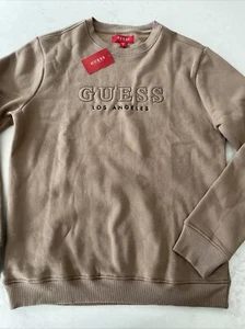 Guess Sweatshirt Herren klein Rundhalsausschnitt bestickt Logo Baumwolle/Poly weich neu mit Etikett $ 69 - Bild 1 von 4