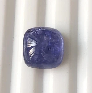 Cushion Cut Blue Tanzanite Cabochon 9.8X9.6 mm 5.65 Carat Natural Loose Gemstone - Picture 1 of 4