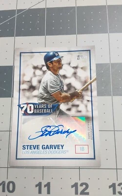 2021 Topps Baseball #70YASG Steve Garvey Autograph 70 Years of baseball - Image 1 of 2