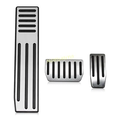 Steel Footrest Dead Brake Gas Pedal Cover Set For Tesla Model S X 2012-2023 - Image 1 of 4