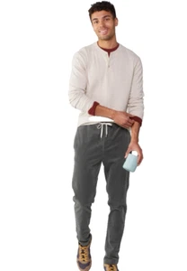 Vuori Men's L Pants Optimist Corduroy Chino Stretch Gray Style V440 - Picture 1 of 11