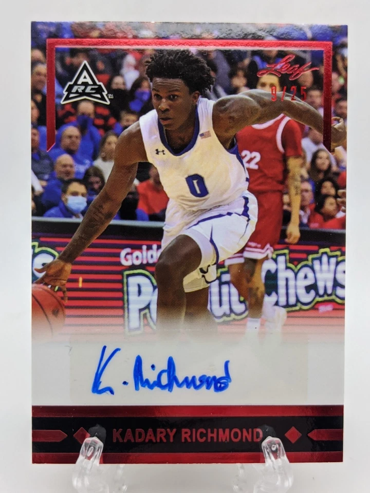 💥 2021-22 Leaf Memories 1991 Auto RED /25 Kadary Richmond #GLR-KR1 AUTO - Image 1 of 2