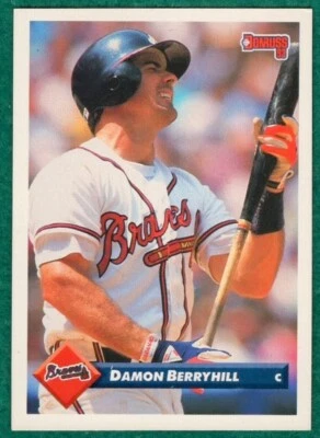 Damon Berryhill - 1993 Donruss #78 - Atlanta Braves Baseball Card - Image 1 of 2