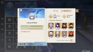 Genshin Impact Account EU AR 57 - 8 five stars - 2k primogems - 10 wishes - Foto 1 di 10