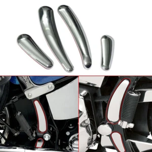 For 08-16 Harley Softail Chrome Swingarm Insert Frame Accent Cover Decor Set - Picture 1 of 4